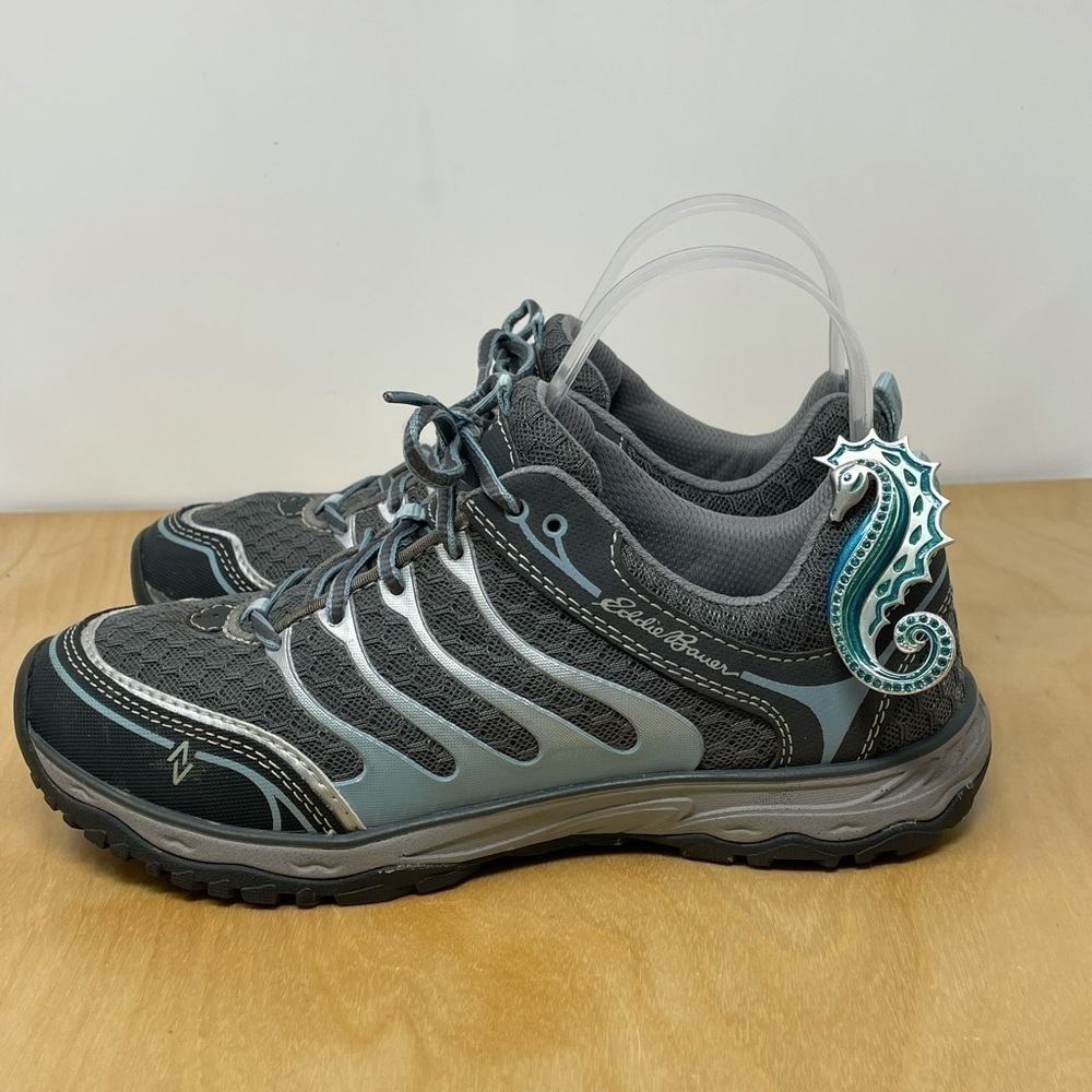 Eddie Bauer Travex Running Shoes Charcoal/Aqua Size 7.5